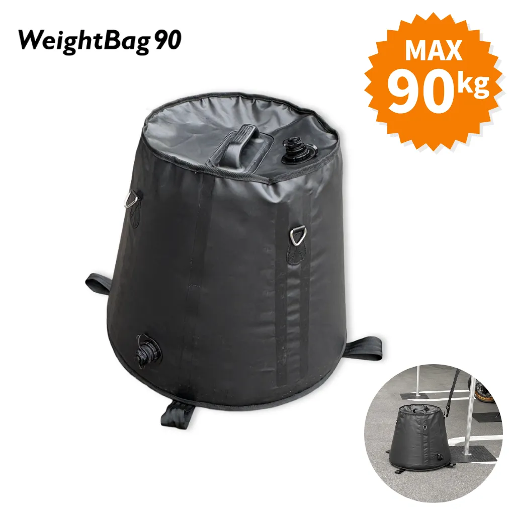 注水式ウエイトバッグ90kg（6分から9分で満水、テント用おもり単品）
