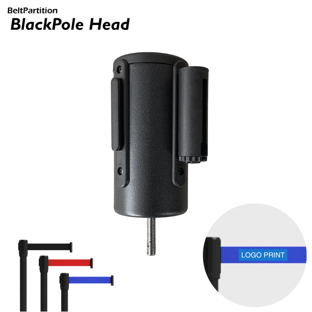 名入れベルトパーテーション ブラックポール 交換用ヘッド単品