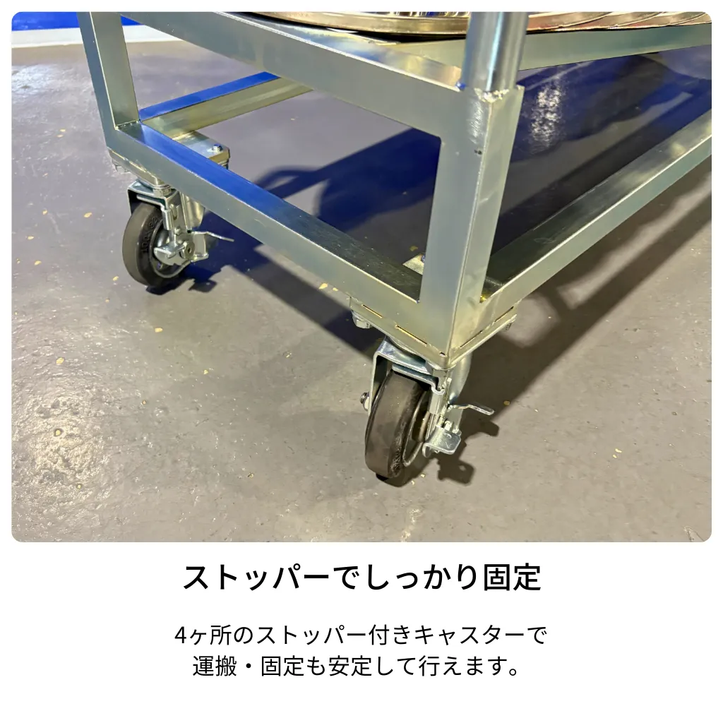 ストッパー付きキャスター