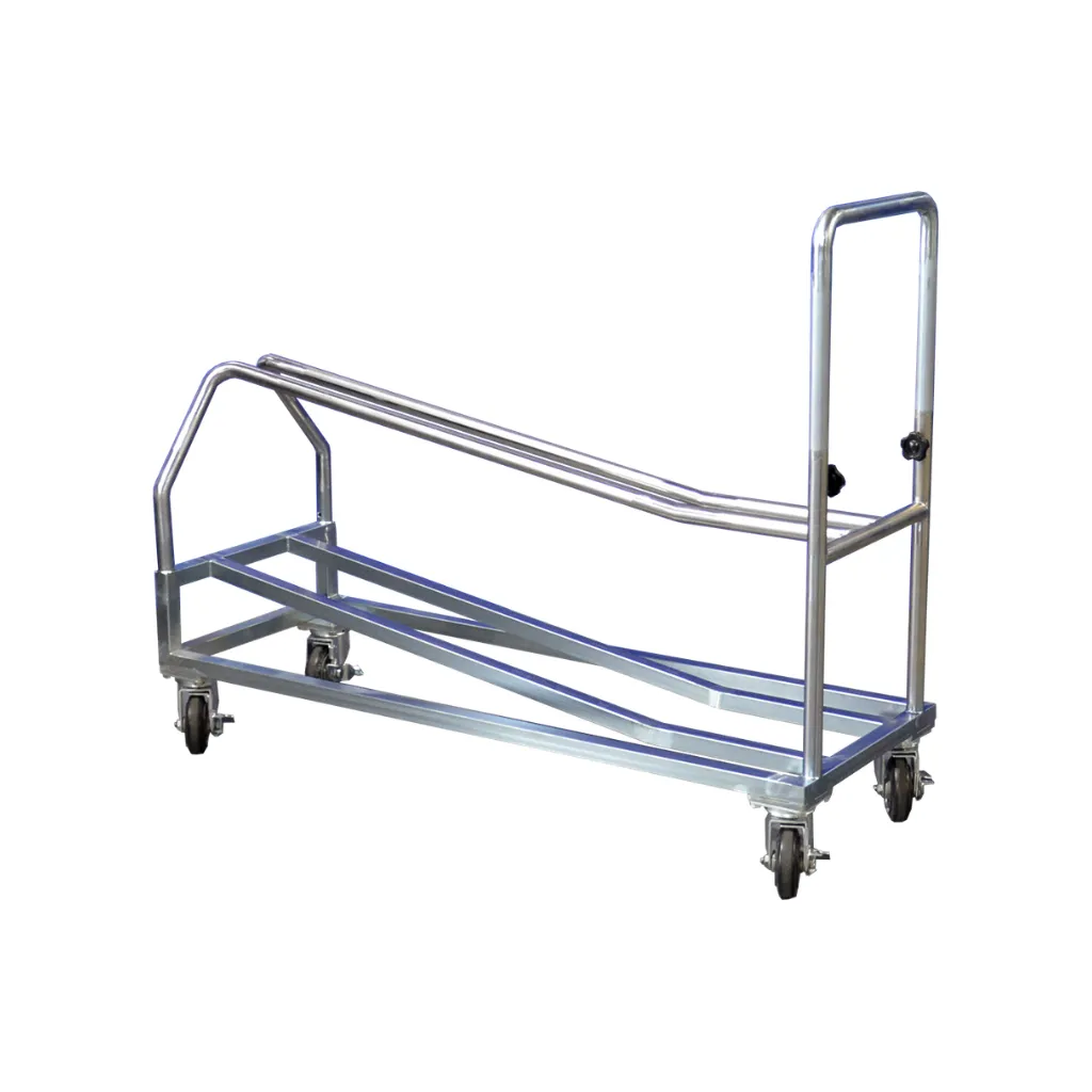 ベルトパーテーション運搬台車　10本積載タイプ