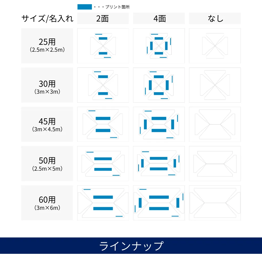 名入れ遮熱カバークイックルーフ用