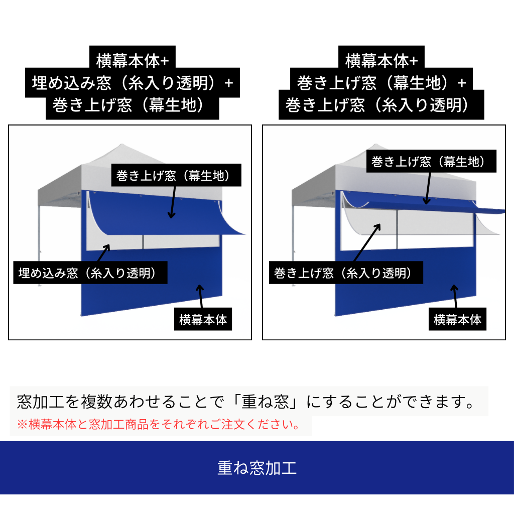 重ね窓加工