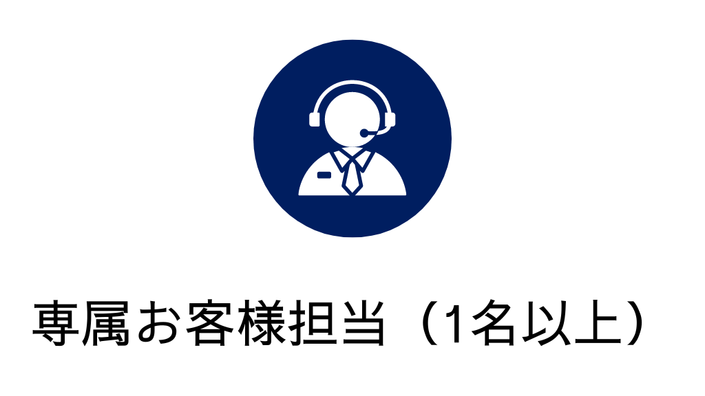 専属にて営業が担当いたします。